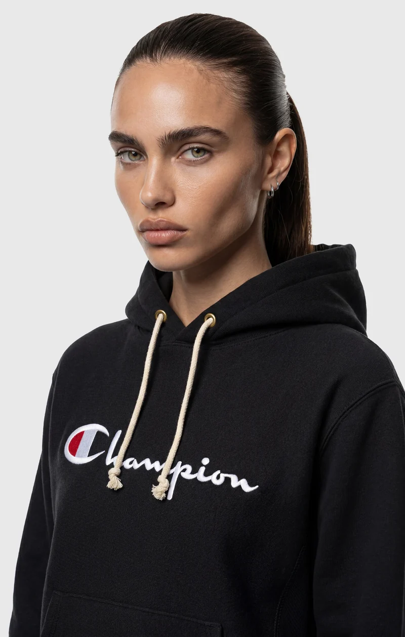 Women’s Lightweight Reverse Weave Hoodie with Embroidered Logo