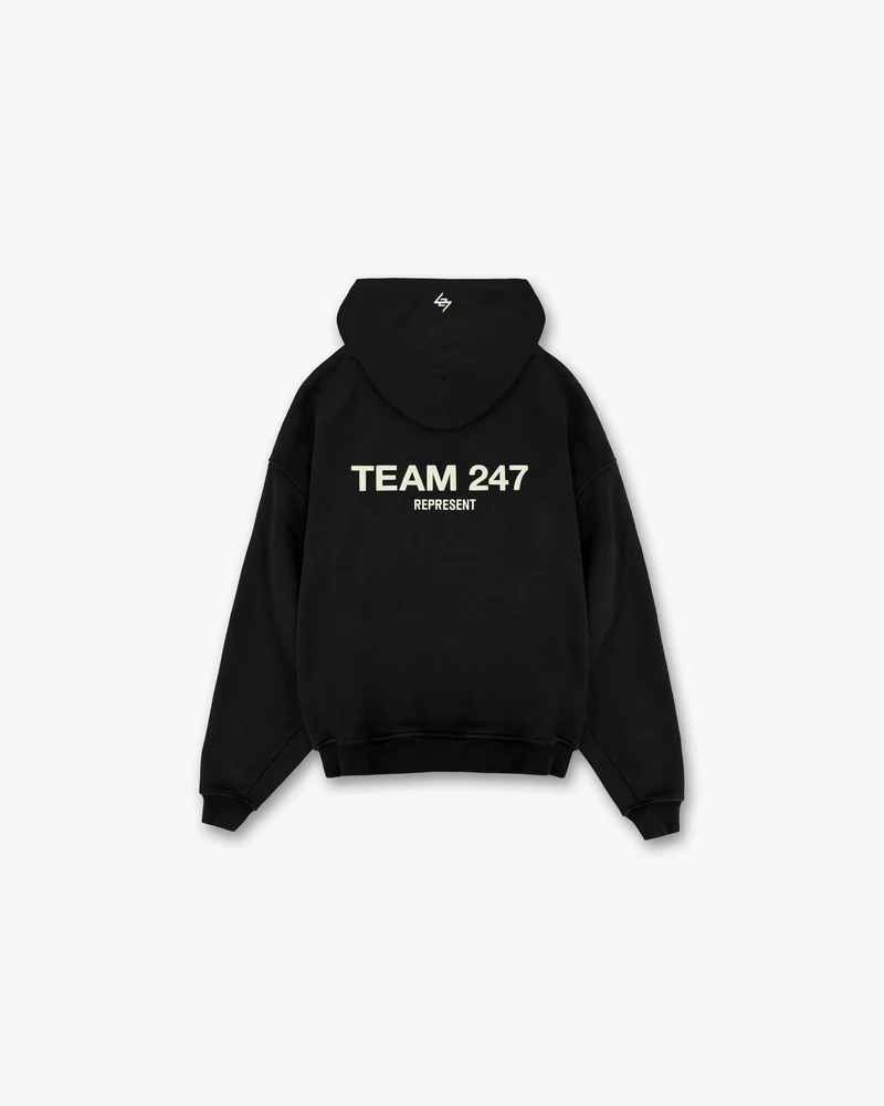 Team 247 Oversized Hoodie - Jet Black