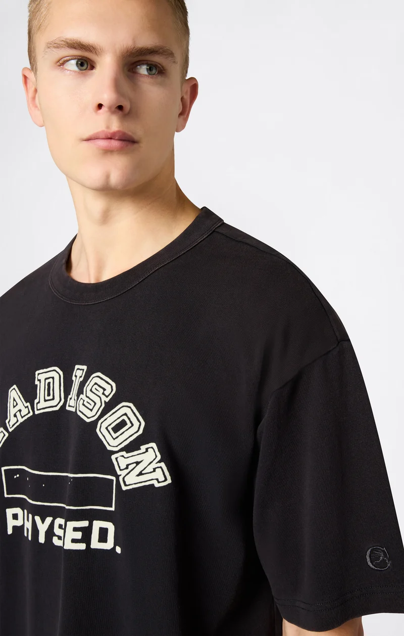 Men’s Collegiate-Inspired Crewneck T-Shirt Time Capsule