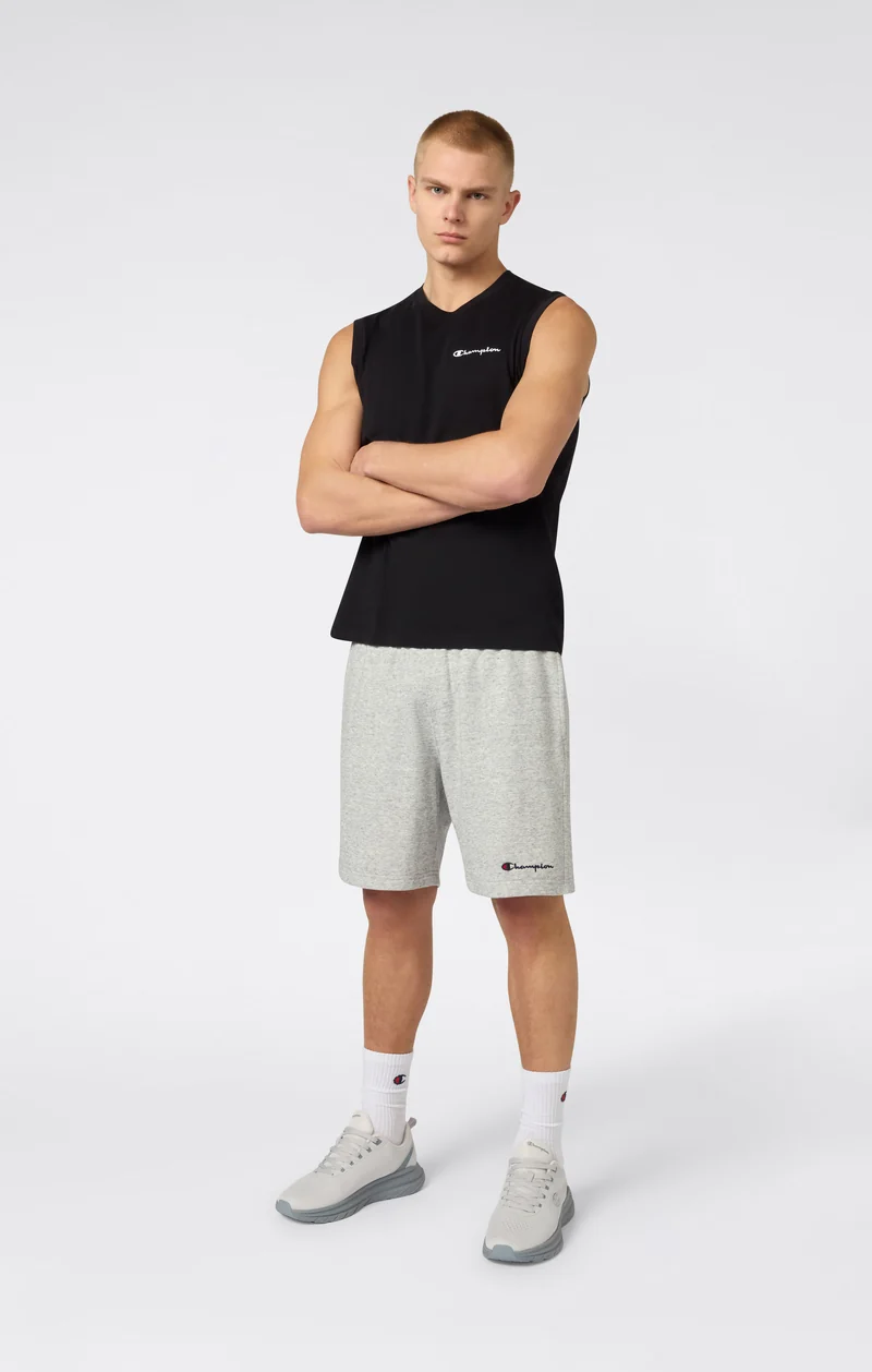 Men’s Cotton Tank Top with Small Logo Icons