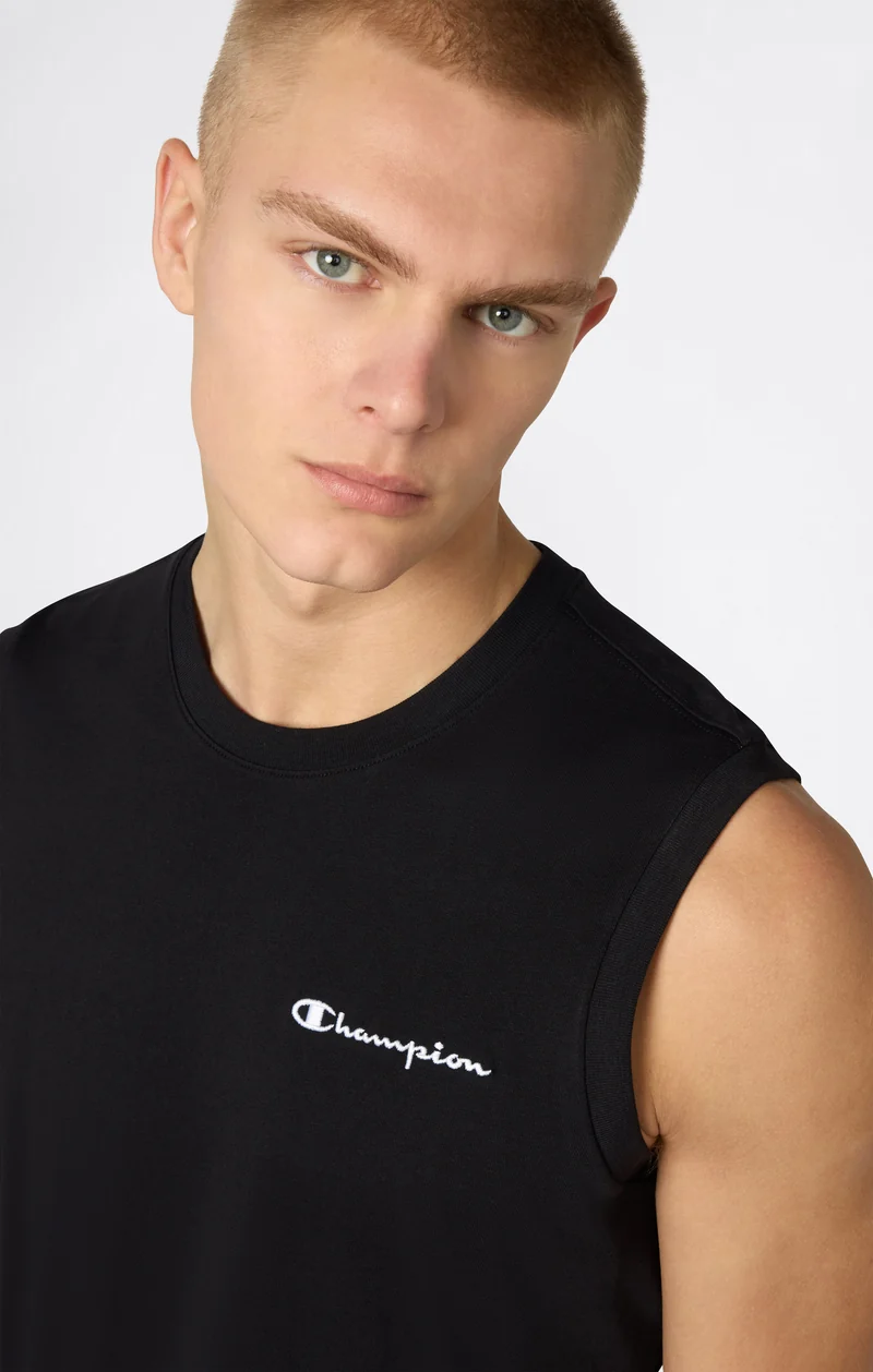 Men’s Cotton Tank Top with Small Logo Icons