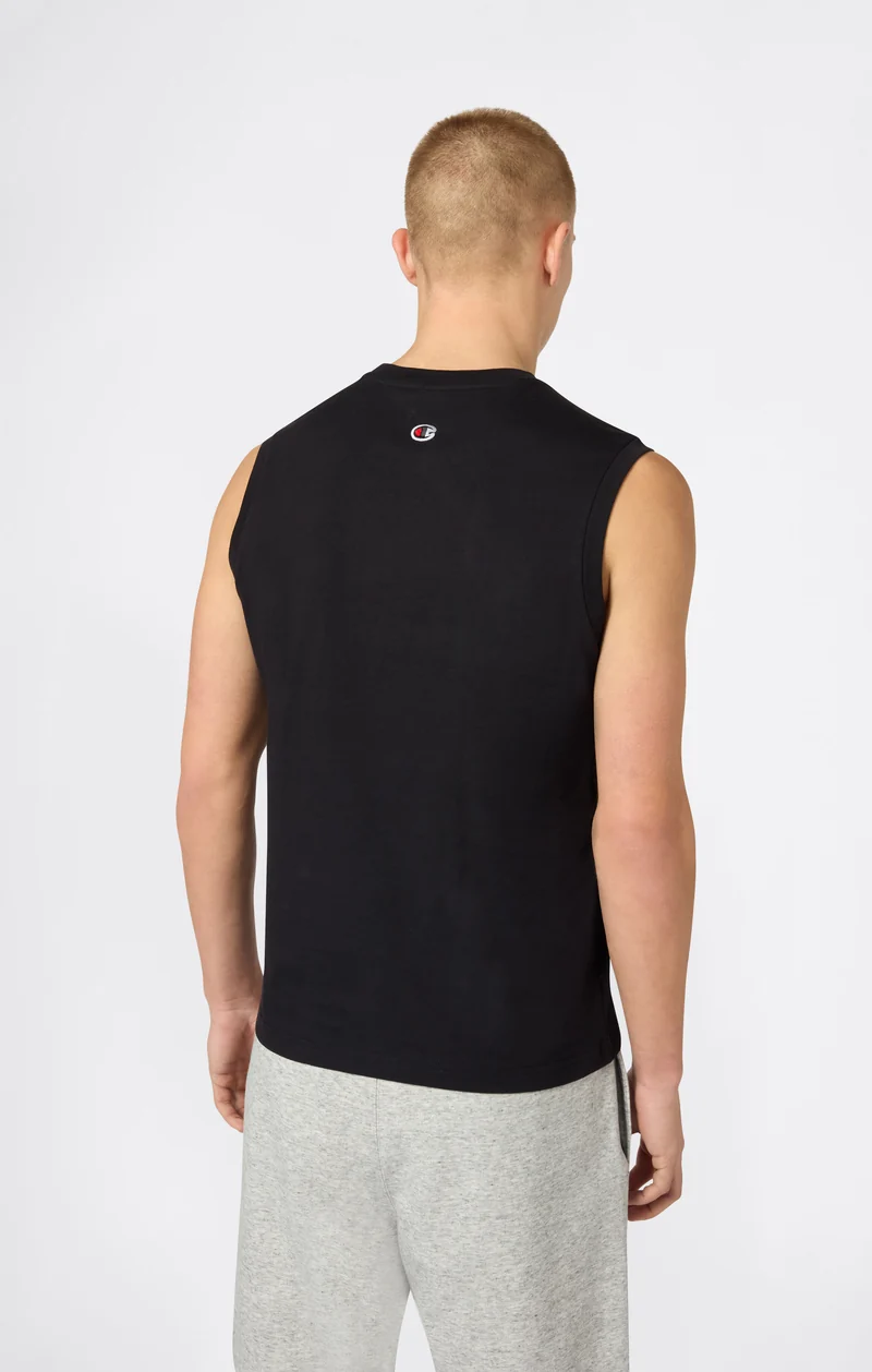 Men’s Cotton Tank Top with Small Logo Icons