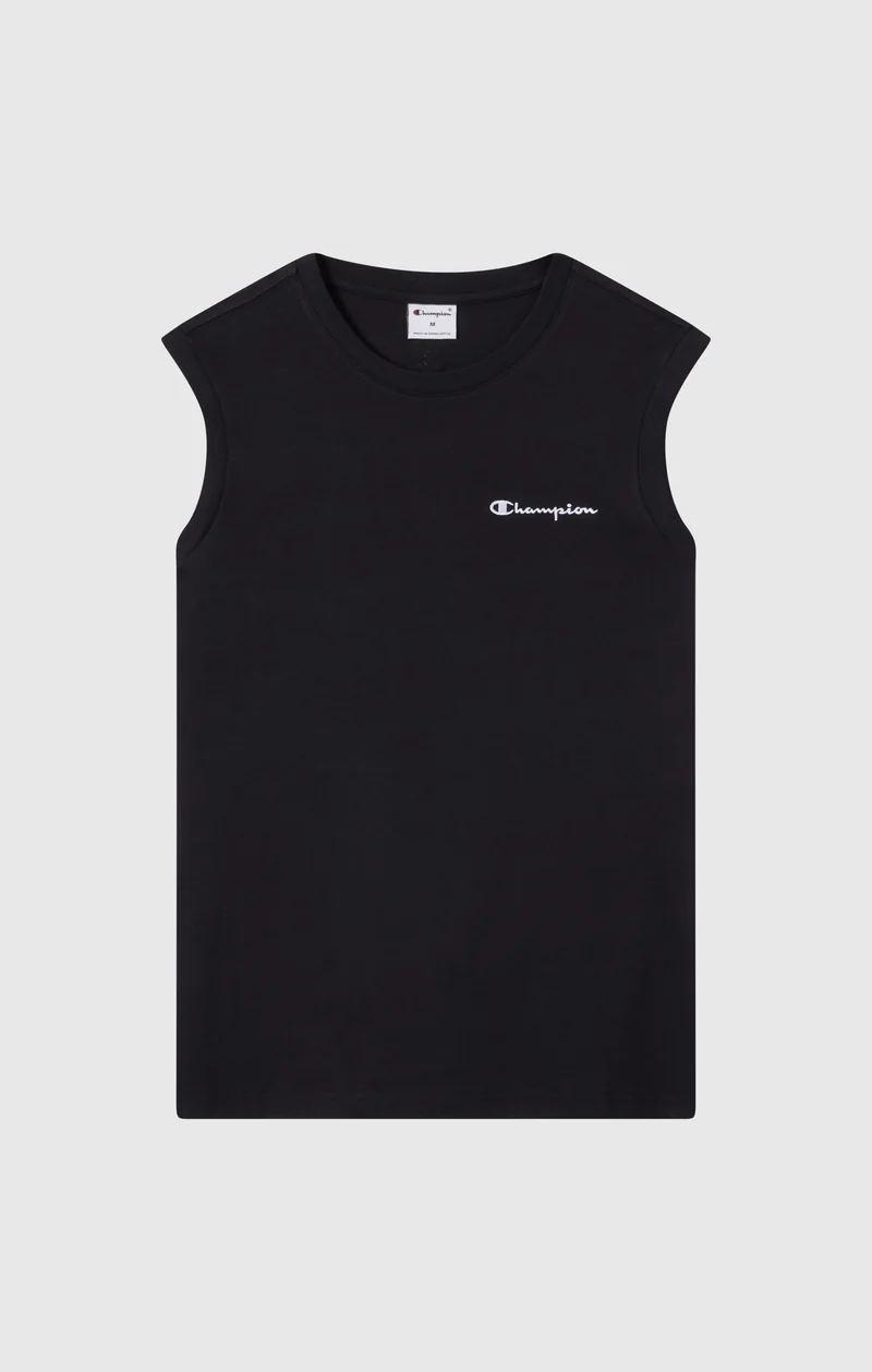 Men’s Cotton Tank Top with Small Logo Icons