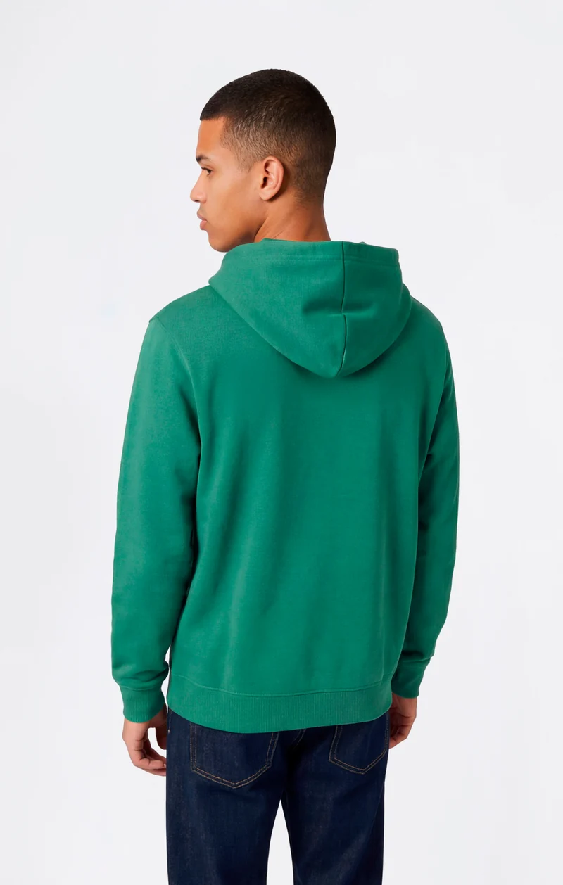 Men’s Lightweight Hoodie with Small Embroidered Logo Icons
