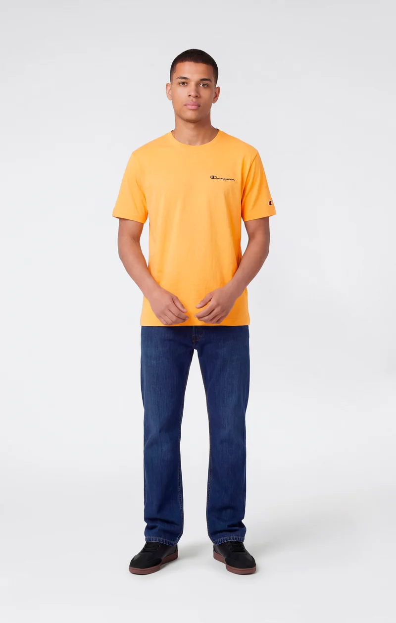 Men’s T-Shirt with Small Embroidered Logo Icons