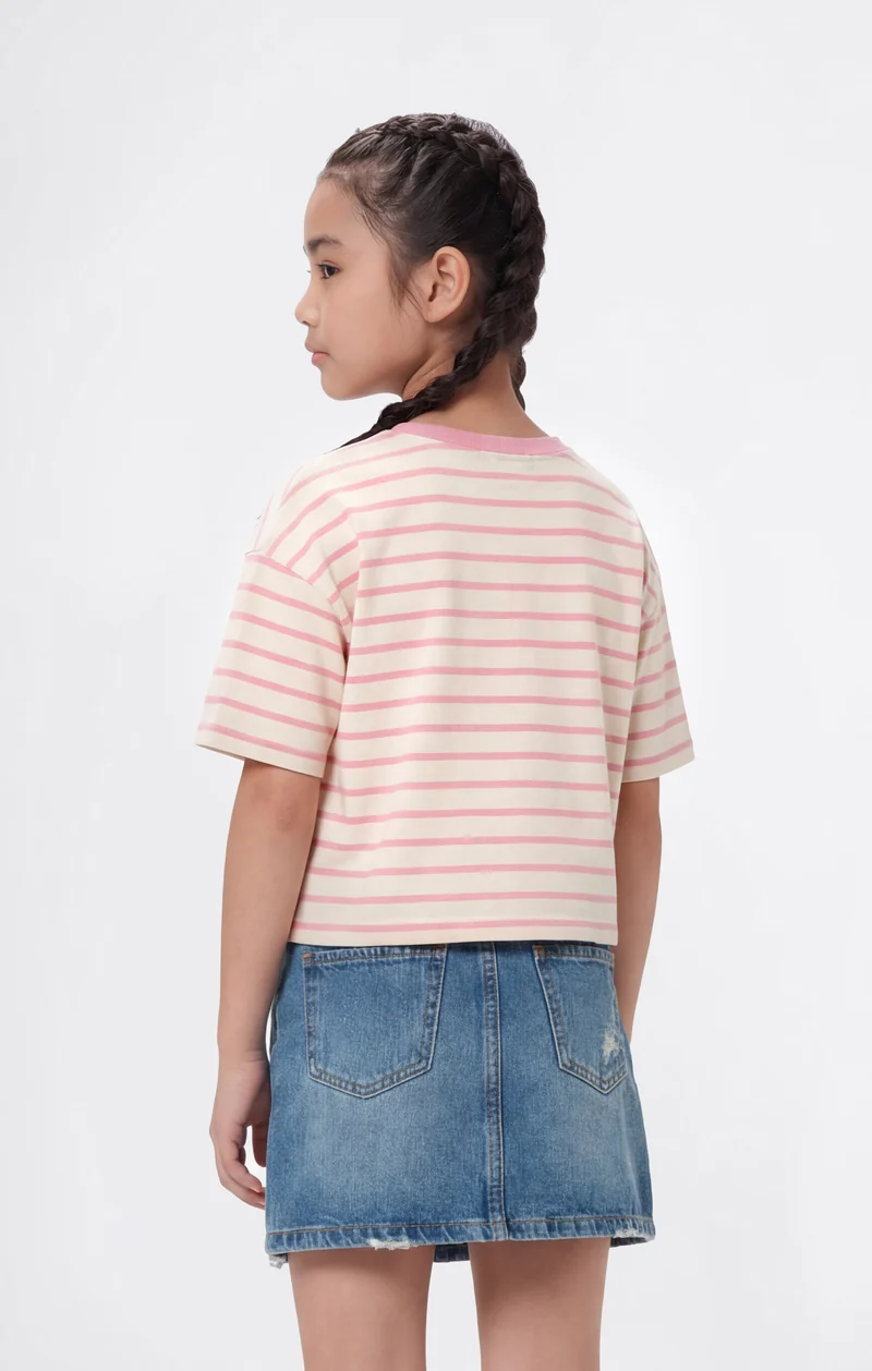 Girls’ Oversized Striped T-Shirt Icons