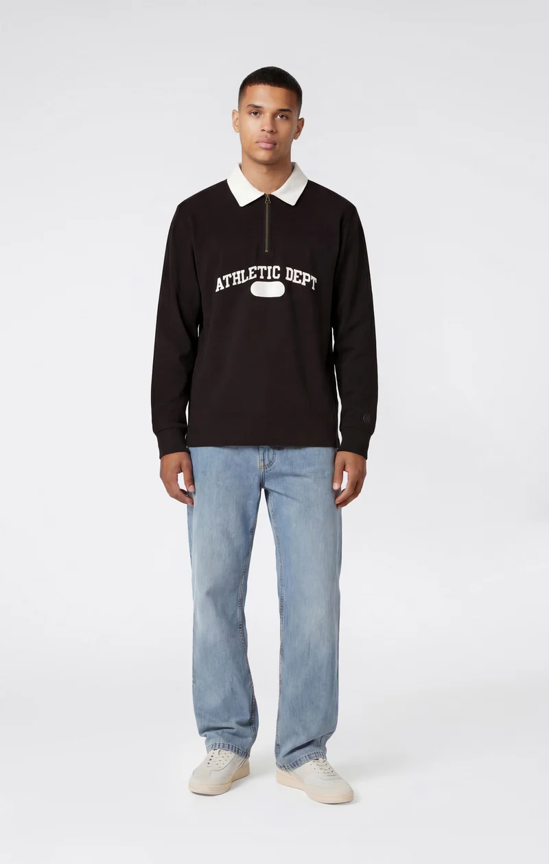 Men’s Long Sleeve Half Zip Polo Shirt Time Capsule