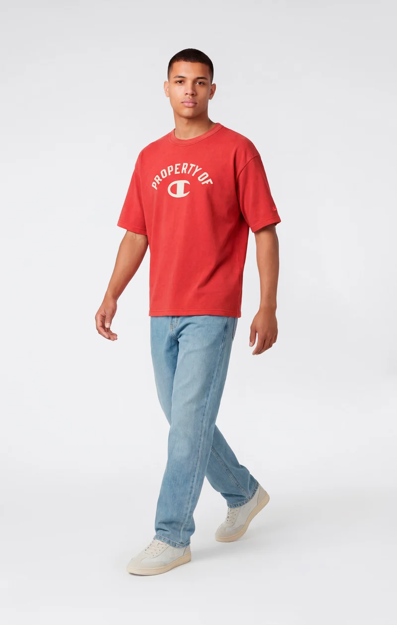 Men’s Collegiate-Inspired Crewneck T-Shirt Time Capsule