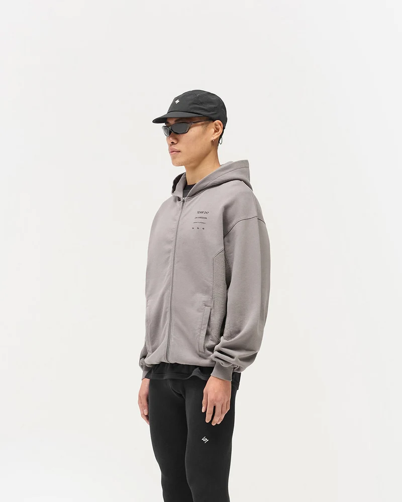 247 Uprising Zip Hoodie - Steel