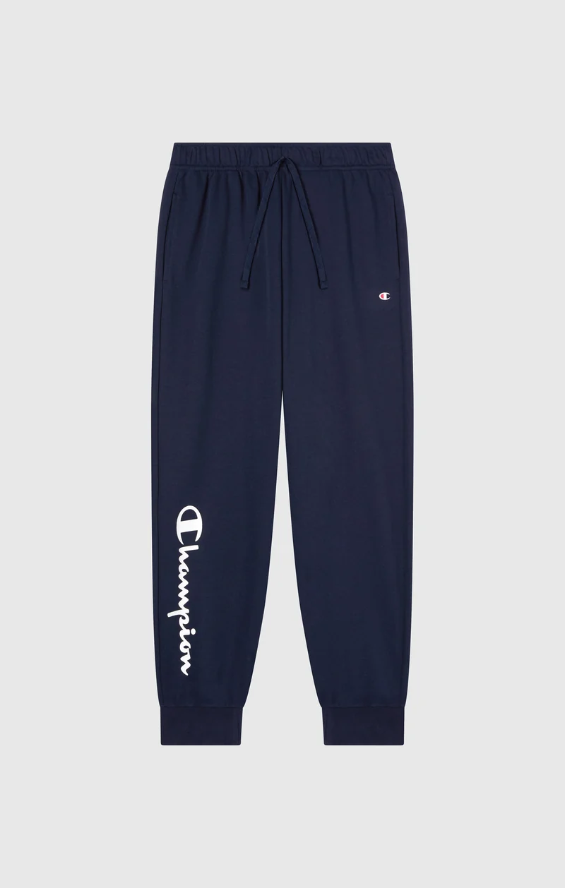 Men’s Lightweight Jogger Pants with Rib Cuffs and Maxi Printed Logo