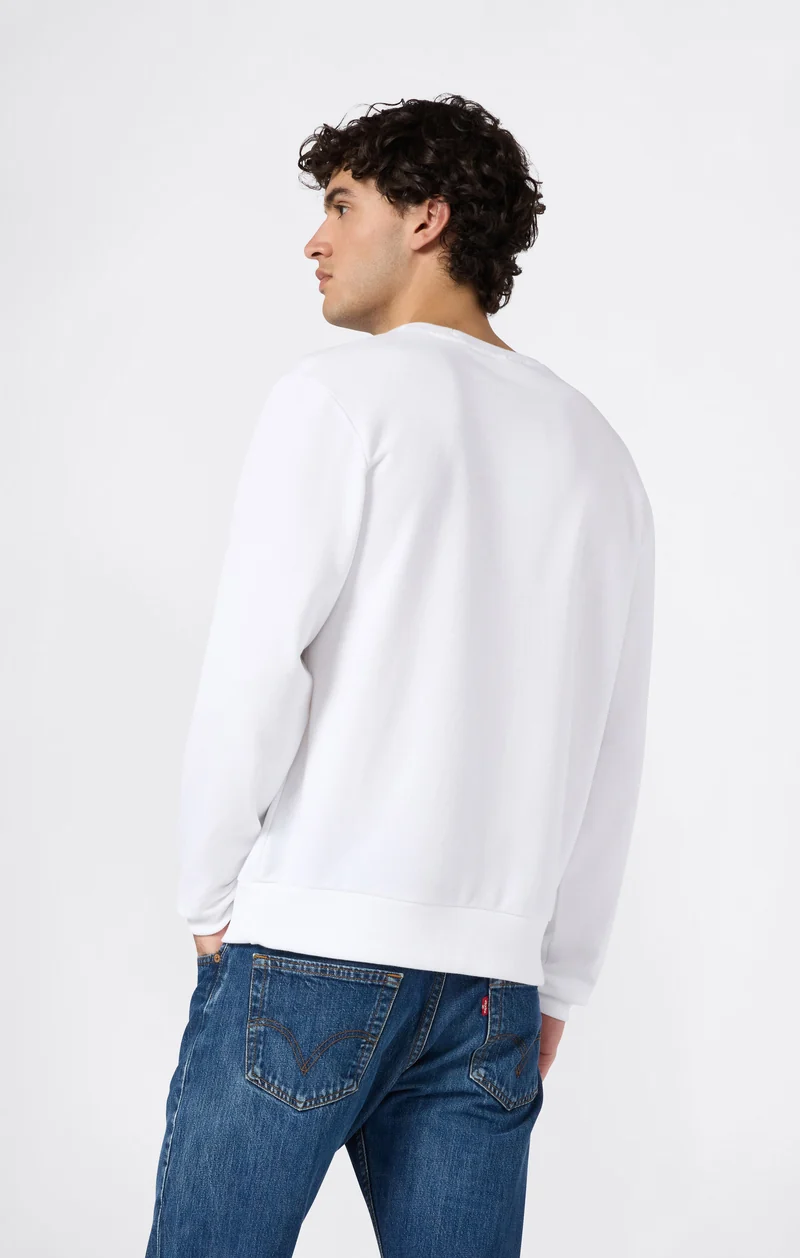 Men’s Lightweight Crewneck Sweatshirt with Maxi Printed Logo