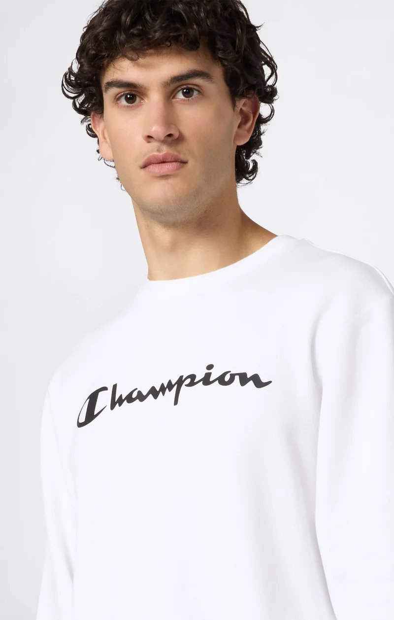 Men’s Lightweight Crewneck Sweatshirt with Maxi Printed Logo