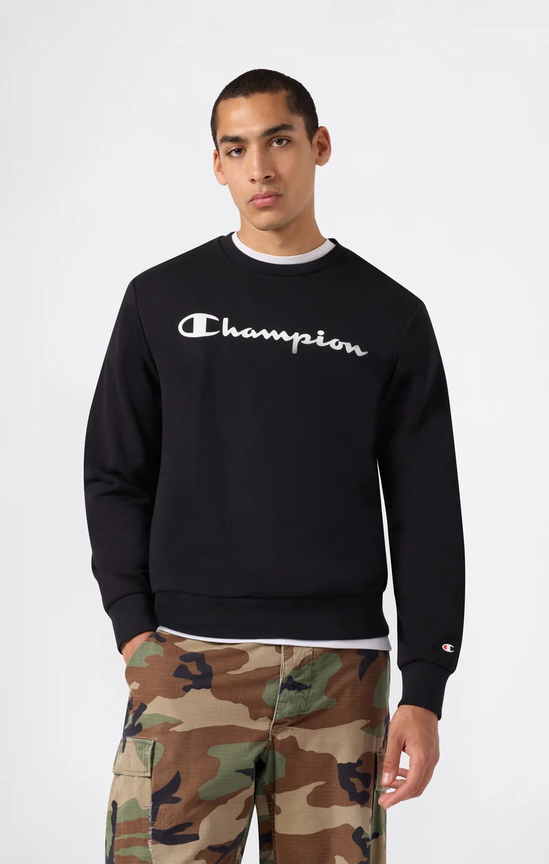 Men’s Lightweight Crewneck Sweatshirt with Maxi Printed Logo