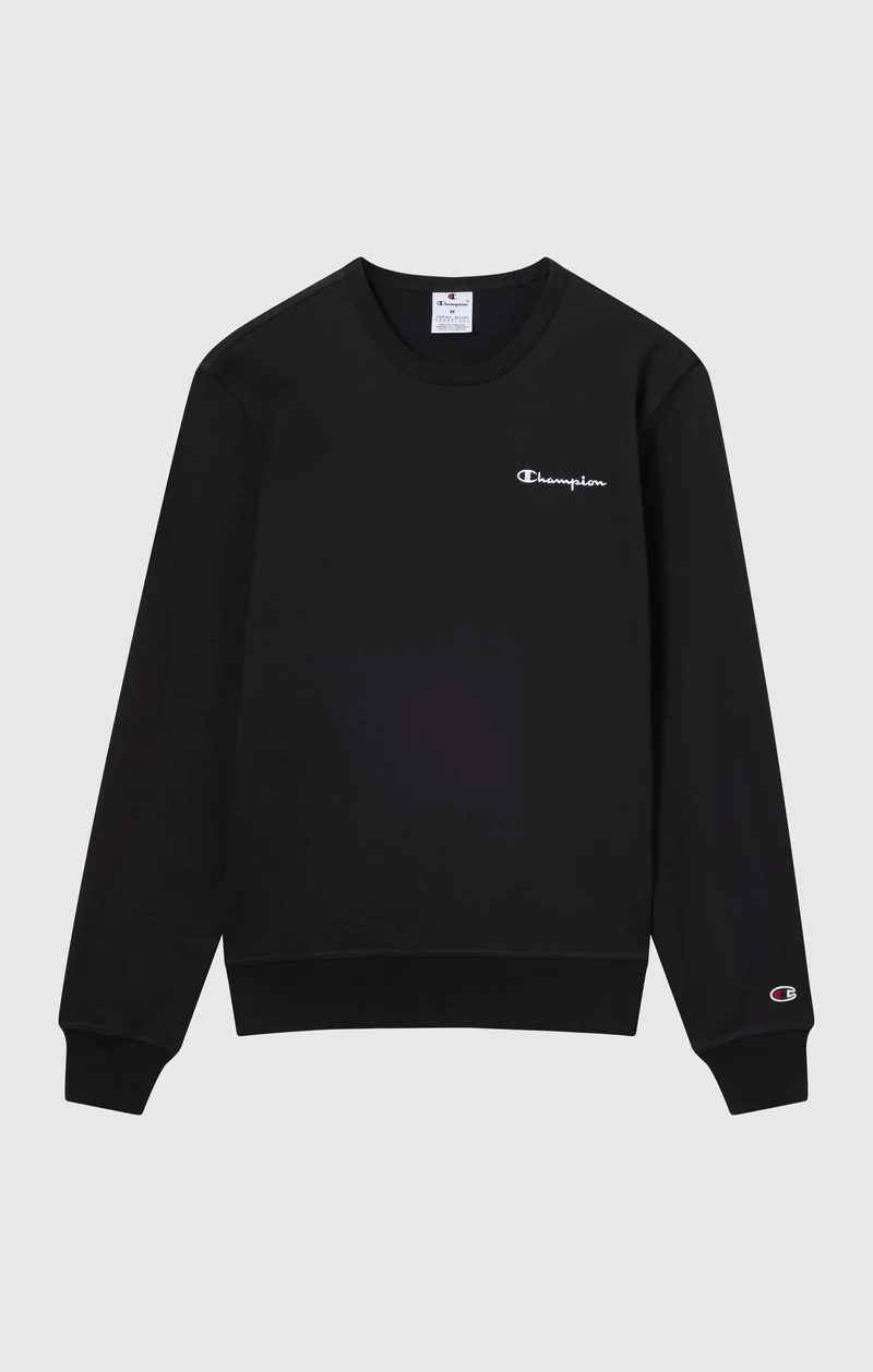 Men’s Lightweight Crewneck Sweatshirt with Embroidered Logo Icons