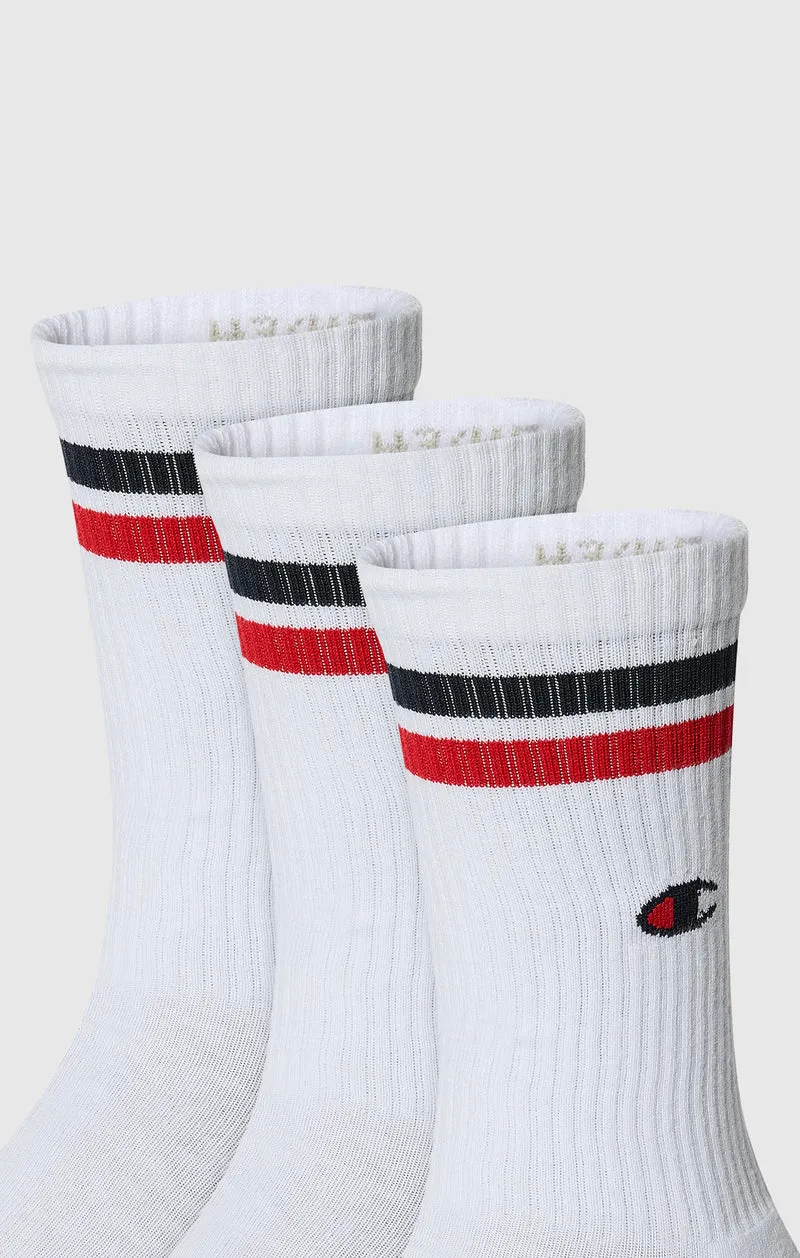 Triple Pack Crew Length Socks