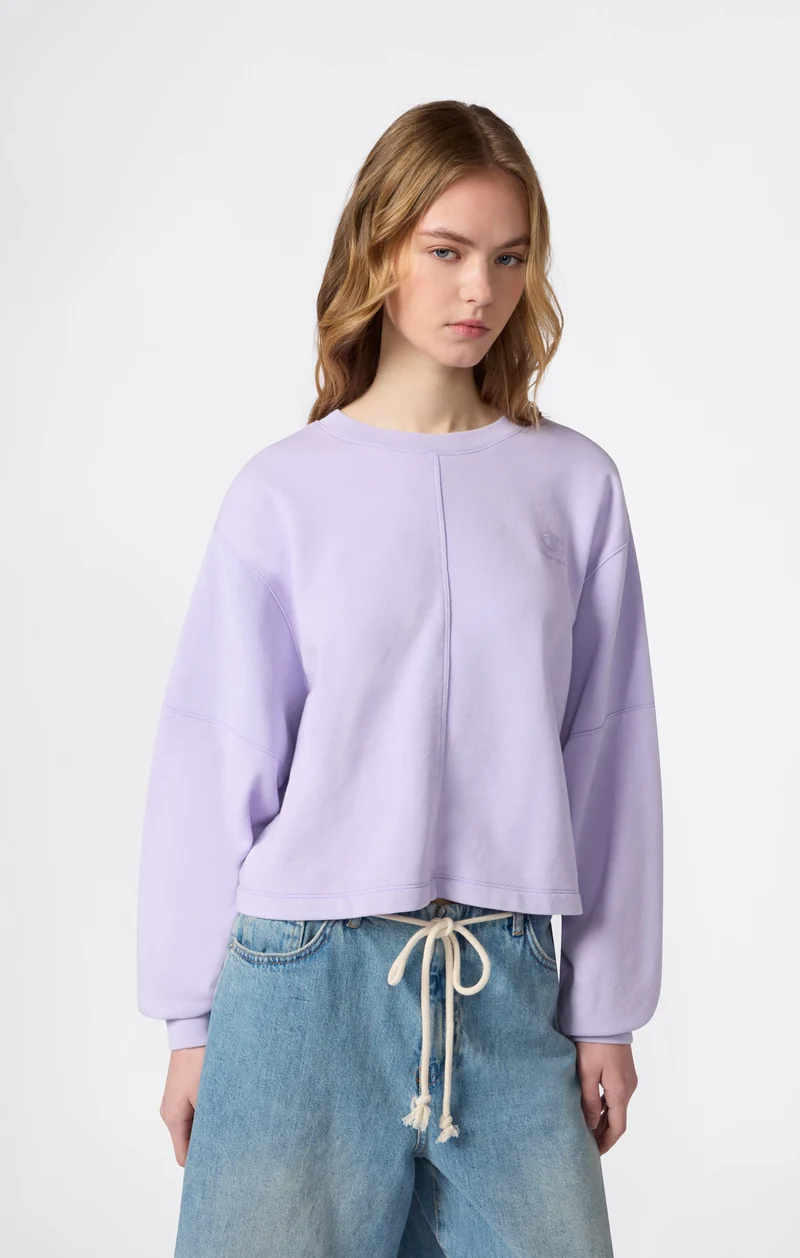 Women’s Washed Effect Crewneck Sweatshirt Icons