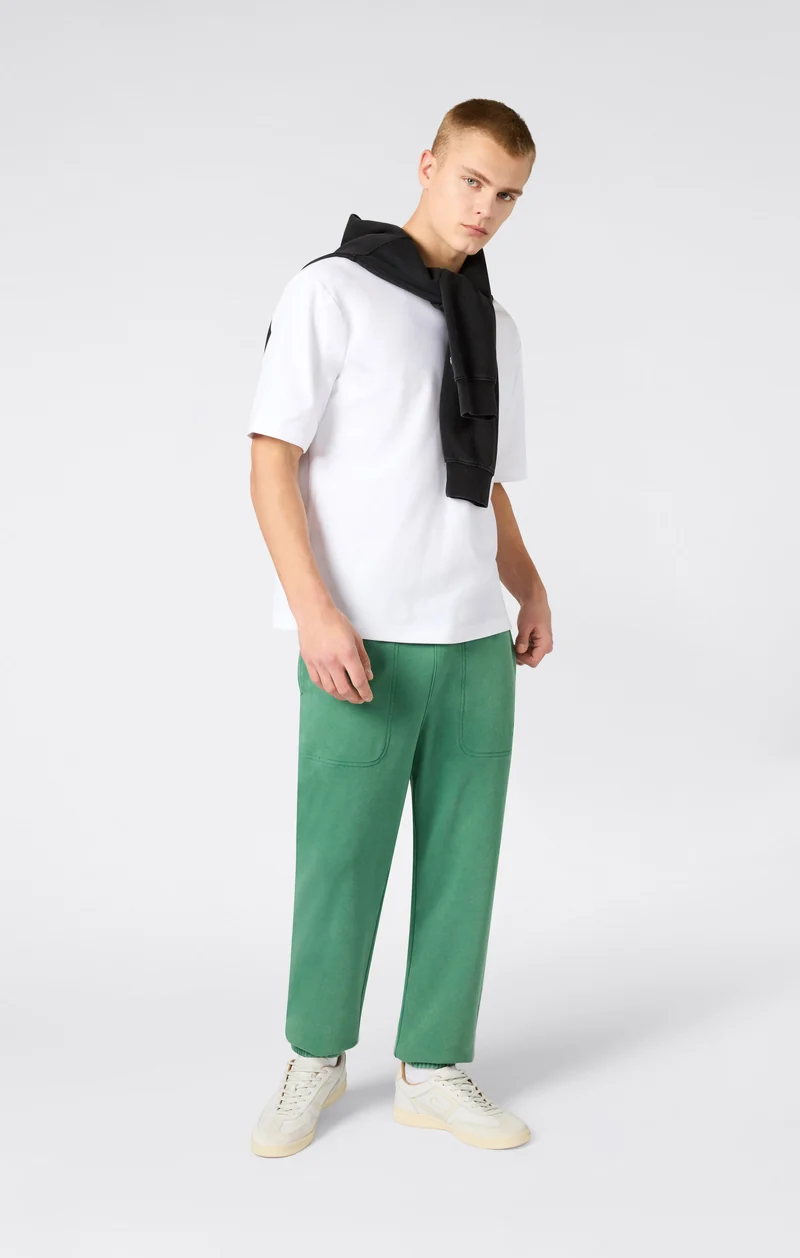 Men’s Elasticated Pants with Washed Effect Icons