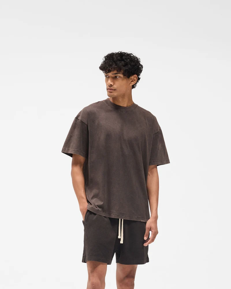 Initial Oversized T-Shirt - Coffee