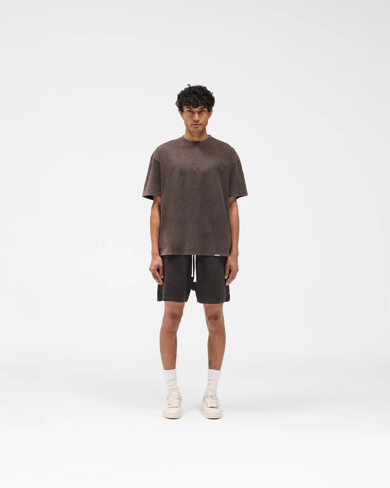 Initial Oversized T-Shirt - Coffee