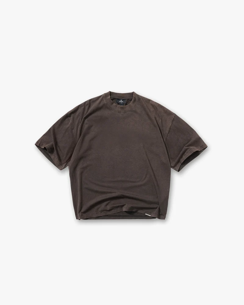 Initial Boxy T-Shirt - Coffee