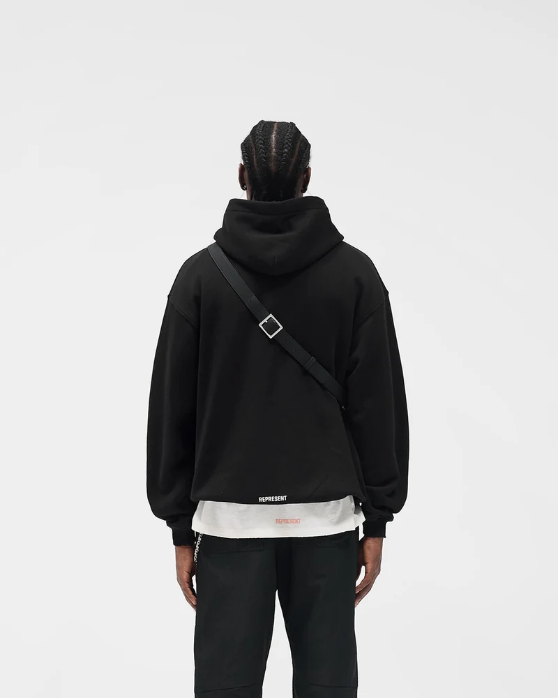Initial Star Hoodie - Jet Black