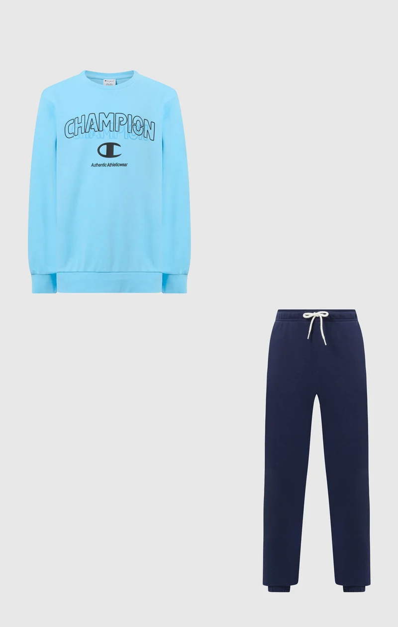 Boys’ Crewneck Sweatshirt and Pants Tracksuit with Graphic