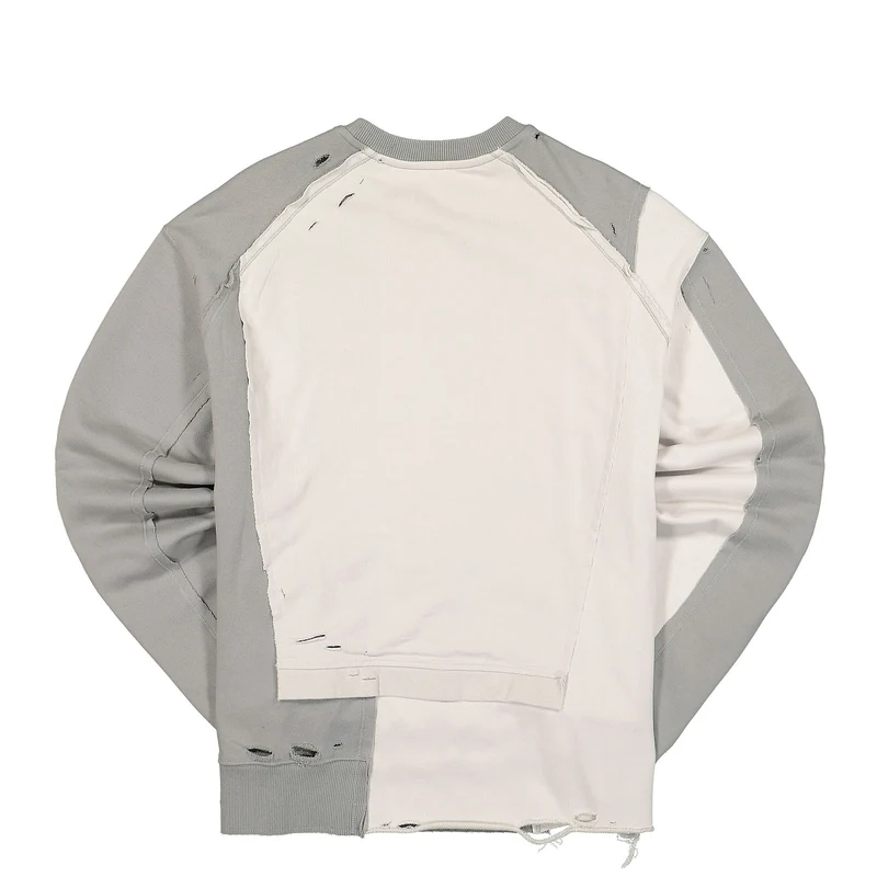 Distressed Panelled Vagrant Crewneck