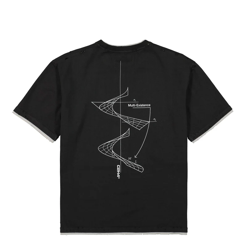 Multi Existence Print Layered T-Shirt