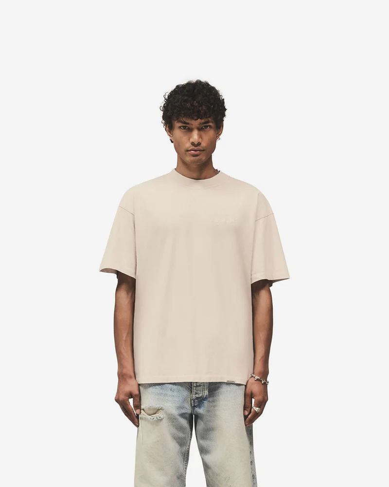 Script Logo T-Shirt - Concrete