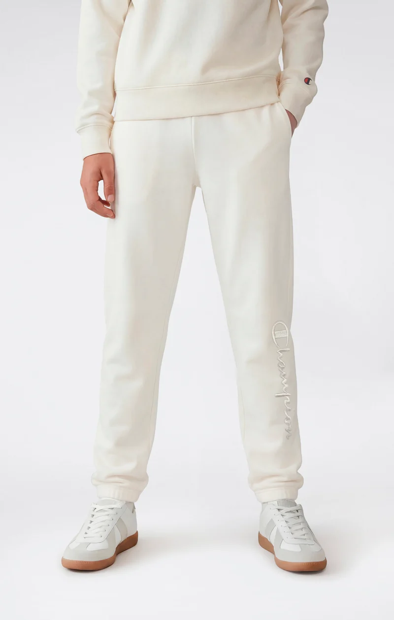 Girls’ Elastic Cuff Pants With Embroidered Logo
