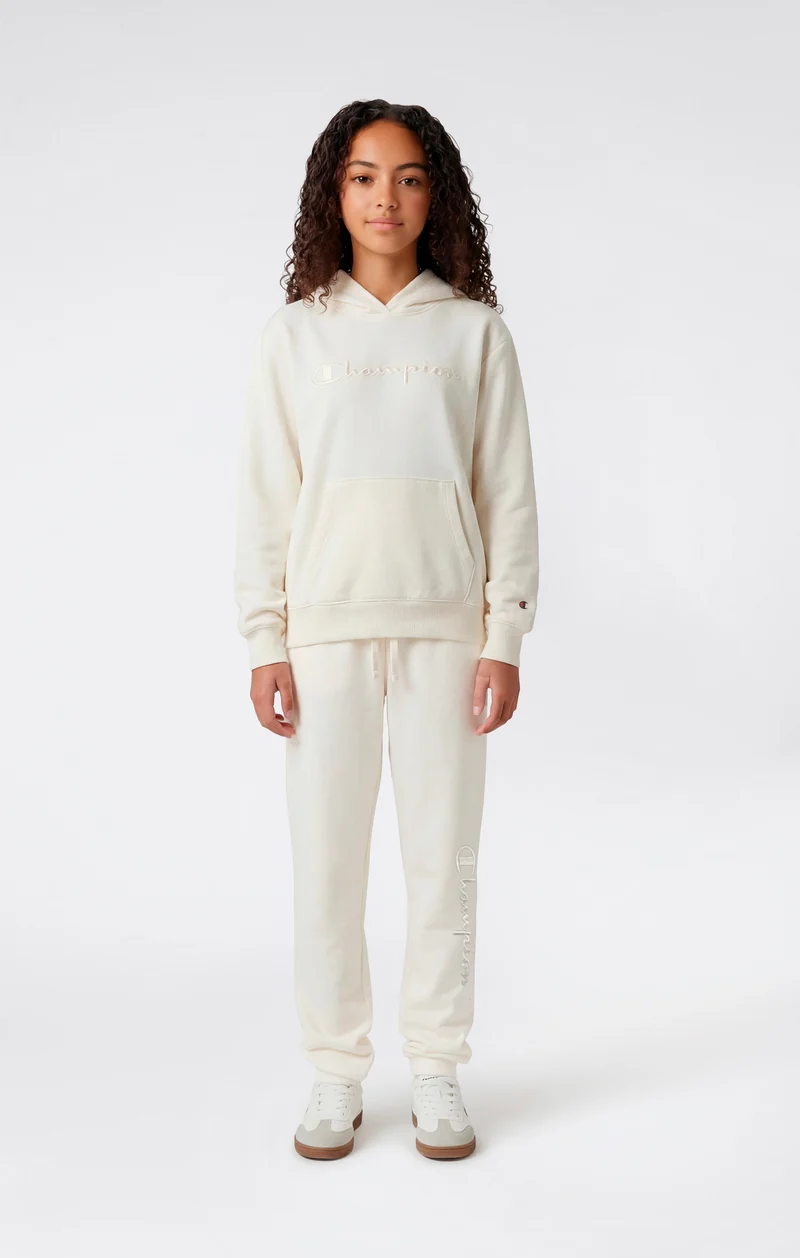 Girls’ Elastic Cuff Pants With Embroidered Logo