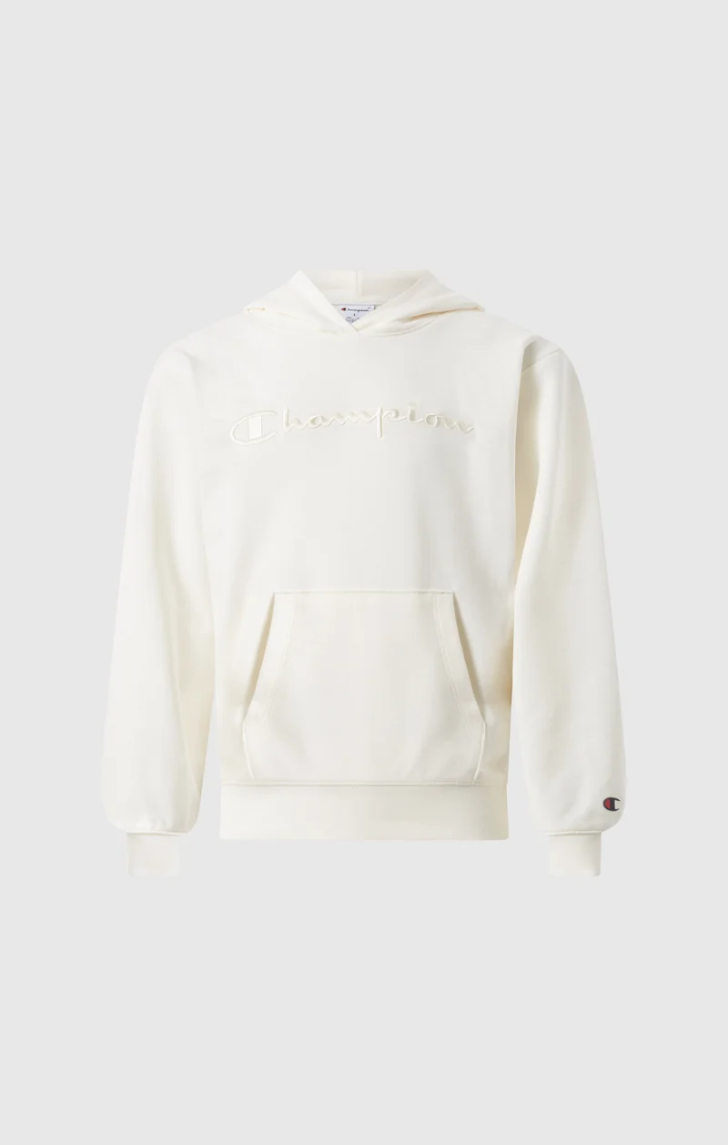 Girls’ Lightweight Hooded Sweatshirt with Tonal Embroidered Maxi Logo Icons