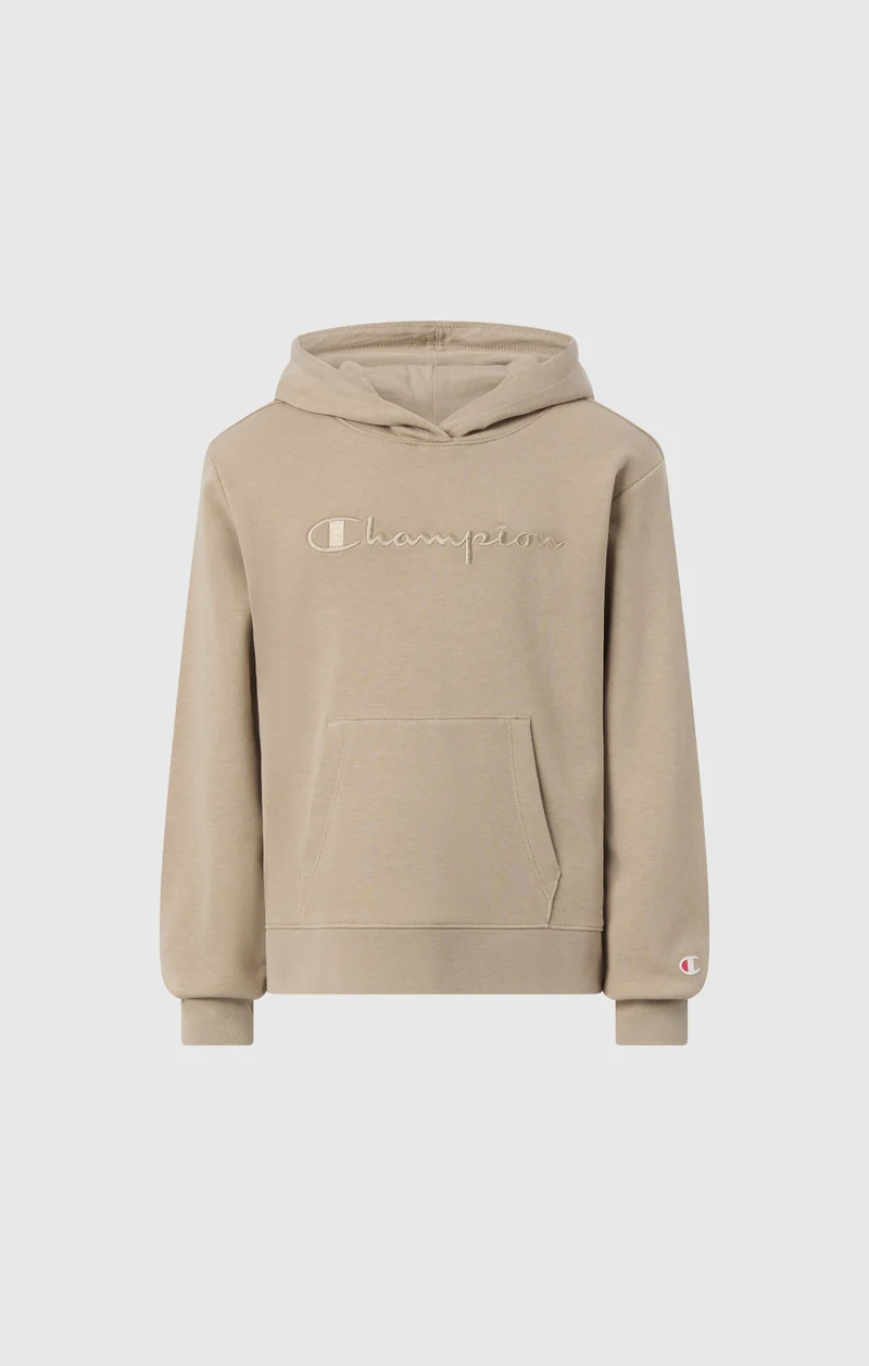 Girls’ Lightweight Hooded Sweatshirt with Tonal Embroidered Maxi Logo Icons