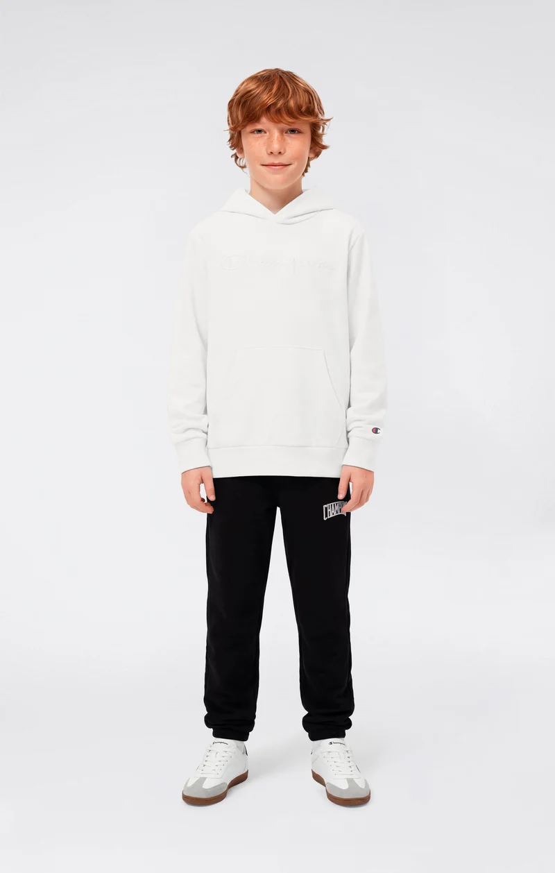 Boys’ Lightweight Hooded Sweatshirt with Tonal Embroidered Maxi Logo Icons