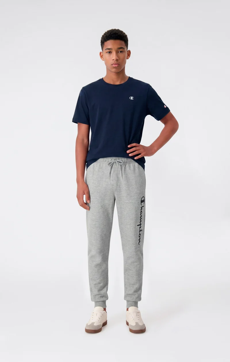 Boys’ Lightweight Jogger Pants with Rib Cuffs and Maxi Printed Logo