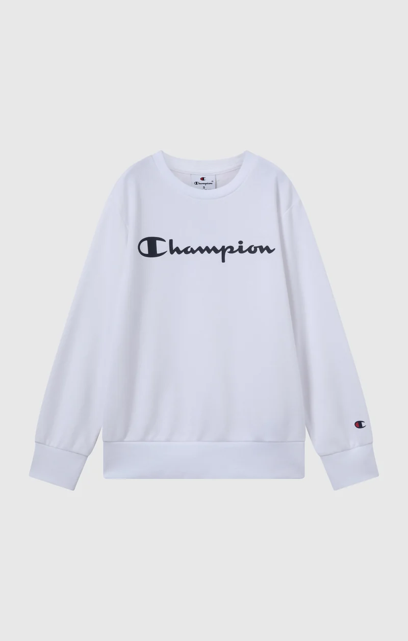 Boys’ Lightweight Crewneck Sweatshirt with Maxi Printed Logo
