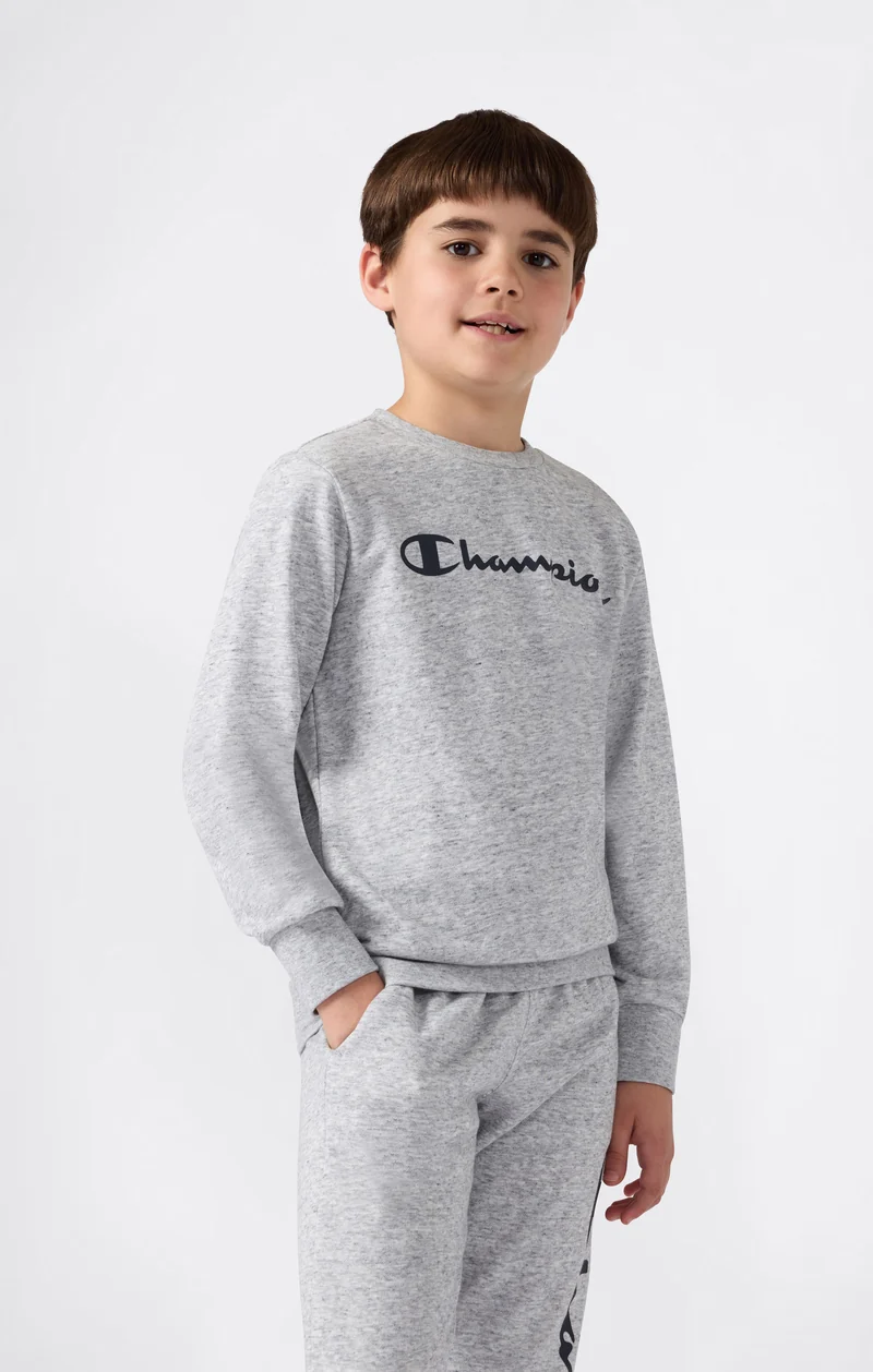 Boys’ Lightweight Crewneck Sweatshirt with Maxi Printed Logo