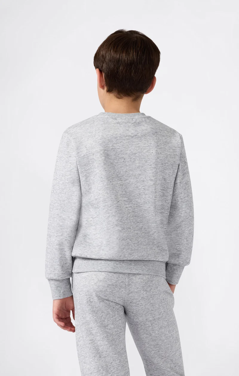 Boys’ Lightweight Crewneck Sweatshirt with Maxi Printed Logo