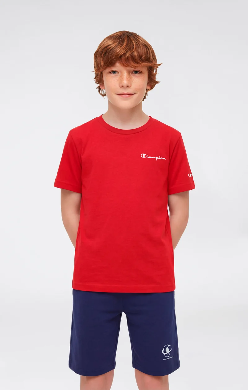 Boys’ Crewneck Small Script Logo T-Shirt Icons