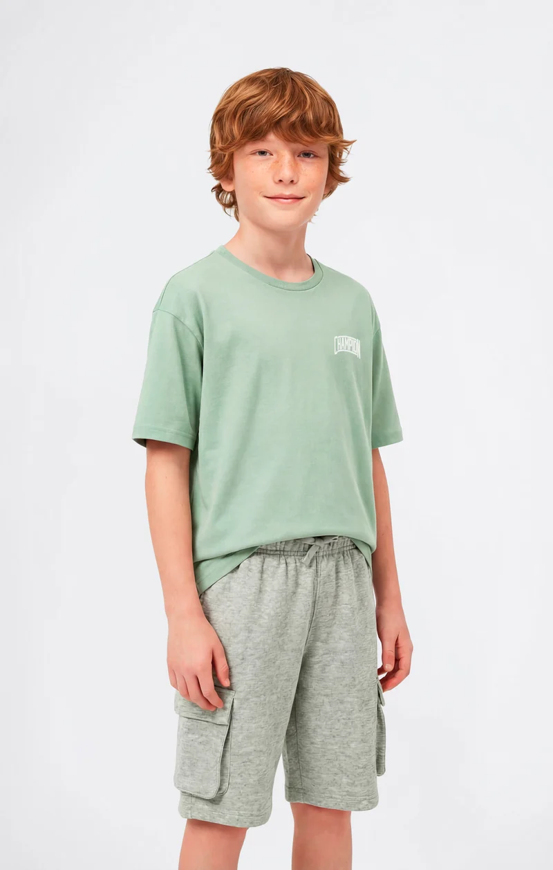 Boys’ Crewneck T-shirt with Puff Print