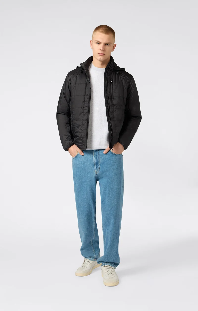 Men’s Padded Hooded Jacket with Full Zip