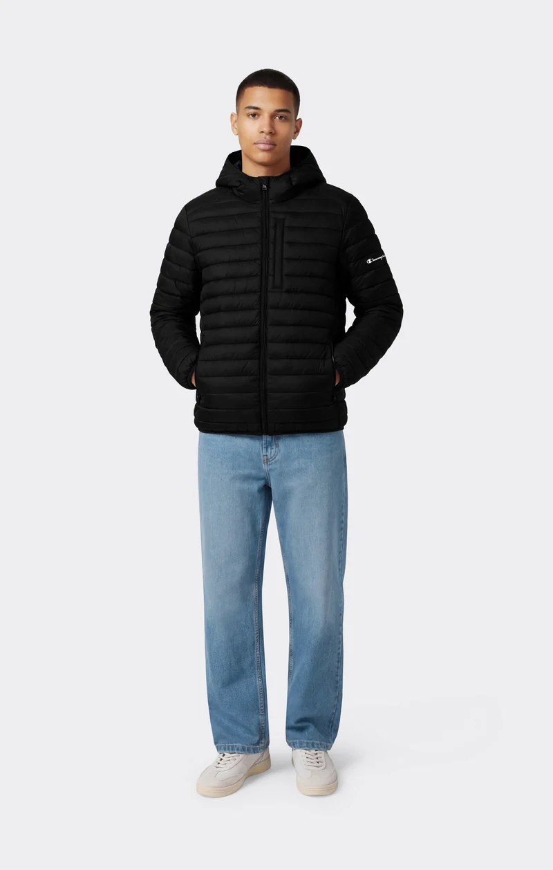 Men’s Lightweight Hooded Padded Jacket with Full Zip