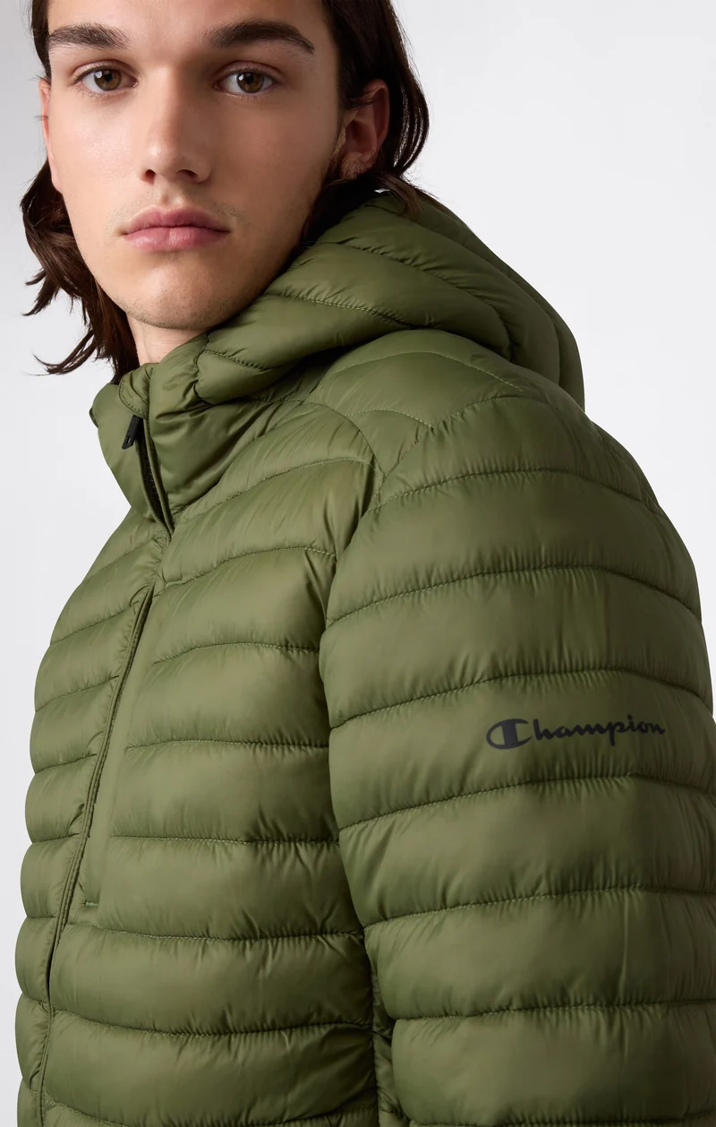 Men’s Lightweight Hooded Padded Jacket with Full Zip