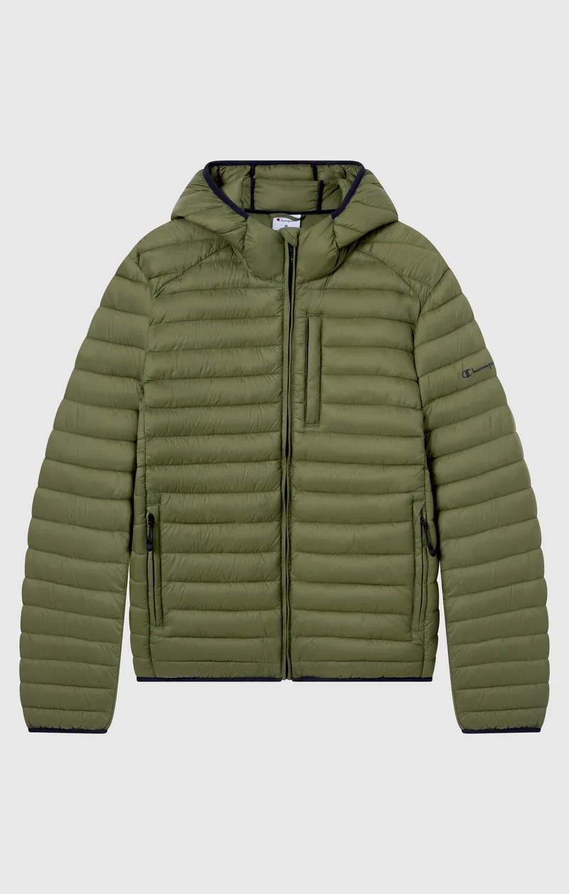 Men’s Lightweight Hooded Padded Jacket with Full Zip