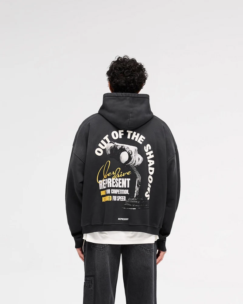 Out Of The Shadows Hoodie - Stained Black