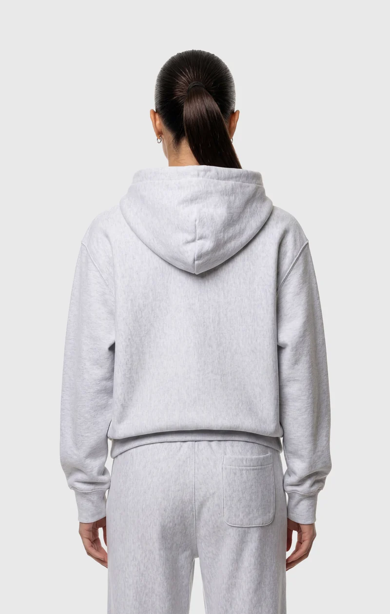 Women’s Lightweight Reverse Weave Hoodie with Embroidered Logo