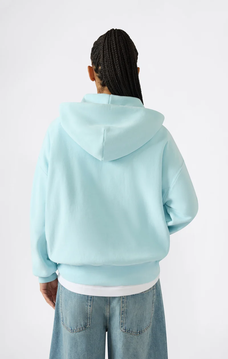 Women’s Lightweight Reverse Weave Hoodie with Embroidered Logo