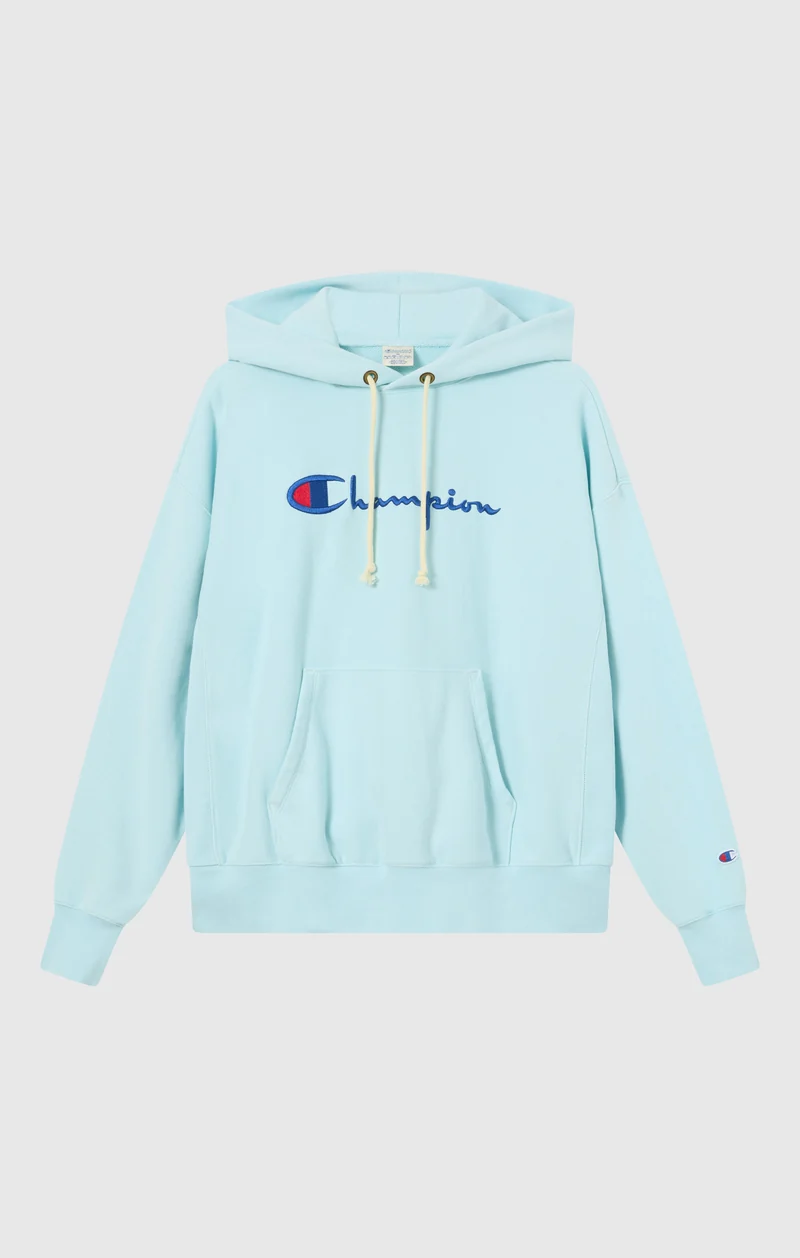 Women’s Lightweight Reverse Weave Hoodie with Embroidered Logo