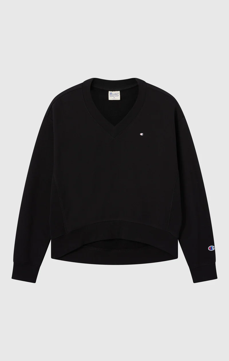 Women’s Lightweight Reverse Weave V-Neck Sweatshirt