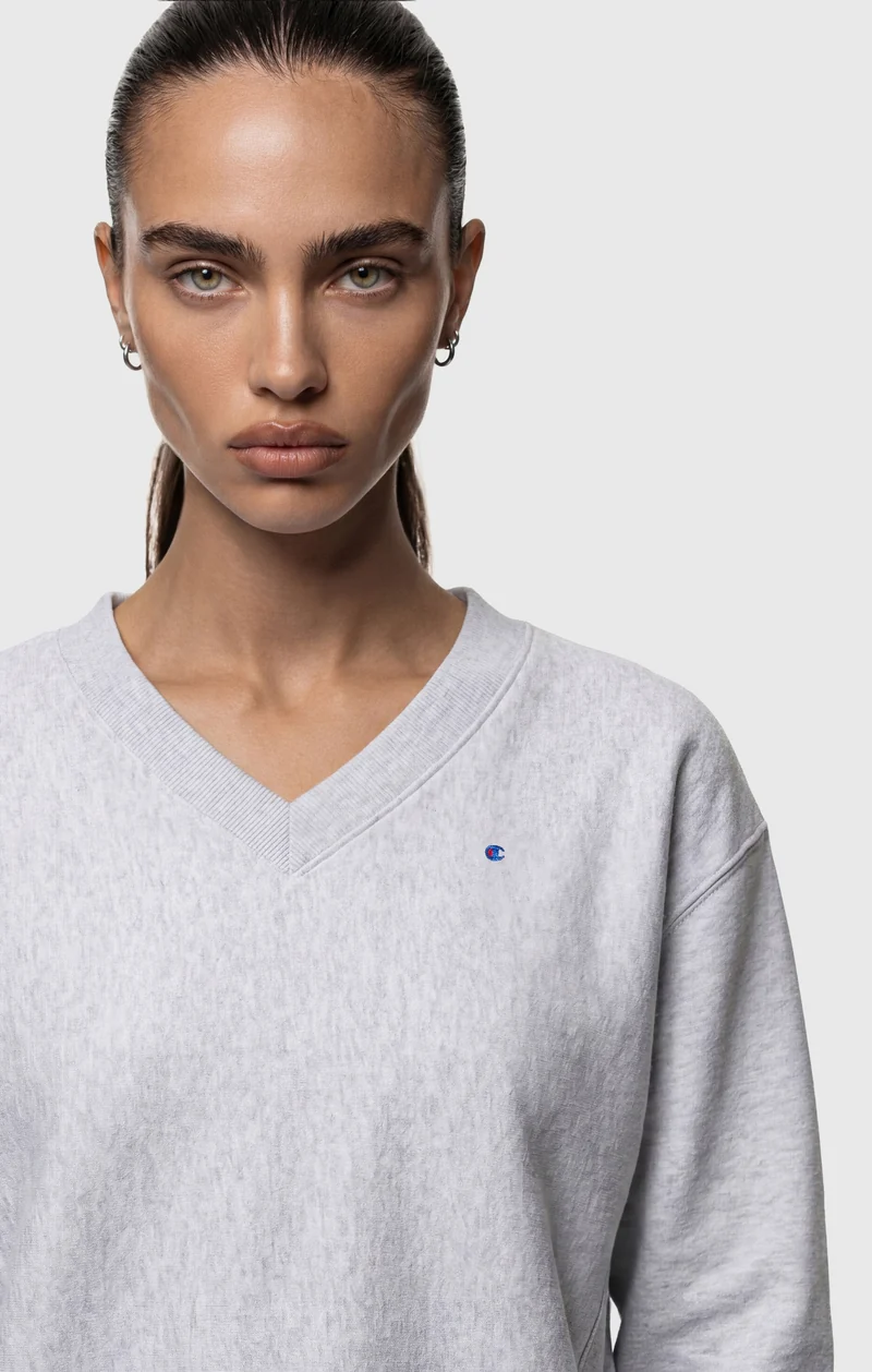 Women’s Lightweight Reverse Weave V-Neck Sweatshirt
